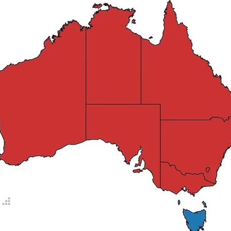 The NSW election result means Tasmania is the outlier with a Liberal government.