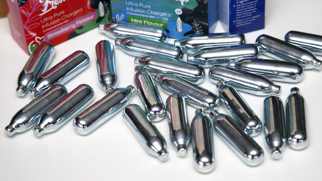 Nitrous oxide – known as ‘nangs’ – was the most commonly-used inhalant. Picture: Tertius Pickard