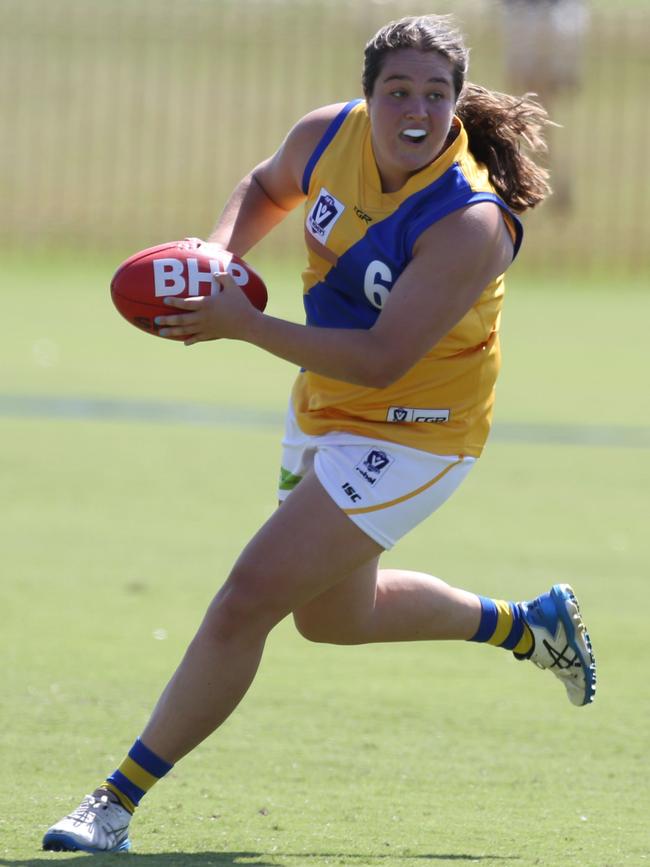 Sharnie Whiting in action for Williamstown. Picture: Stuart Milligan