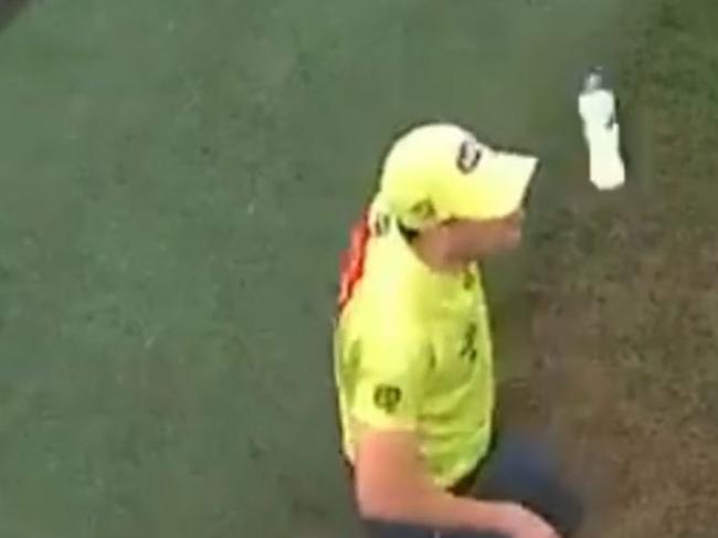 AFL umpire Steven Piperno was hit in the head with a water bottle during the Round 24 match between Carlton and St Kilda at Marvel Stadium on August 25, 2024. Picture: Supplied