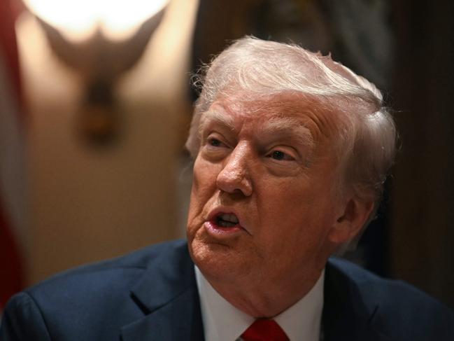 US President Donald Trump speaks during a cabinet meeting at the White House in Washington, DC, on February 26, 2025. Picture: AFP