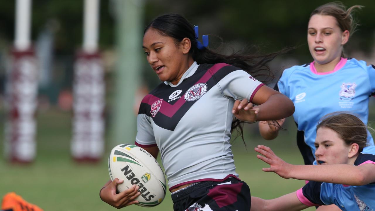 Mercedes Taulelei-siala breaks through. Picture Glenn Hampson