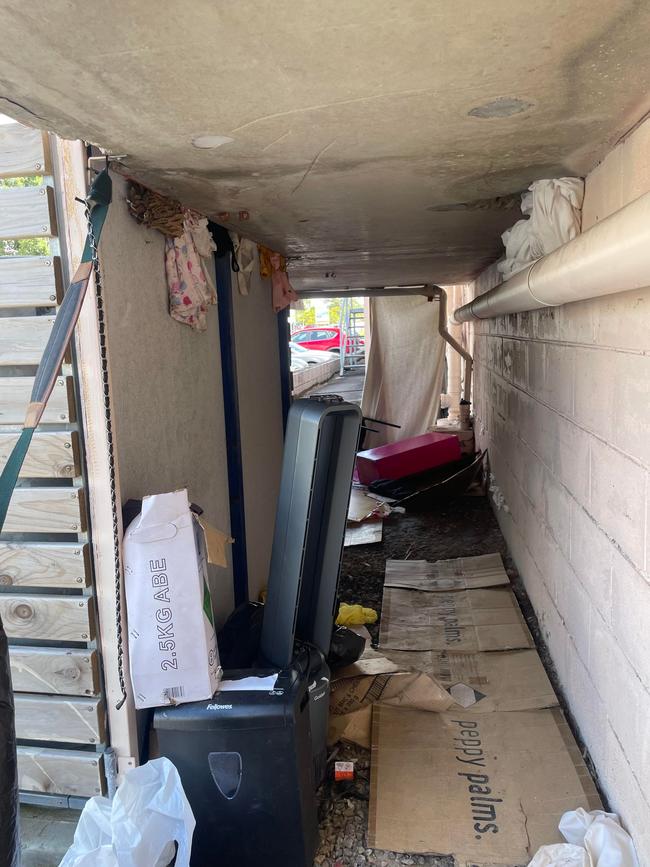 Landlords have helped seal off the area to prevent access.