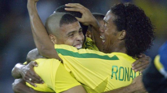 Ronaldo and Ronaldinho helped lift Brazil to 2002 title glory.