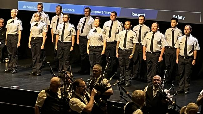 The graduation ceremony for new recruits for Queensland Corrective Services at Maryborough's Brolga Theatre.