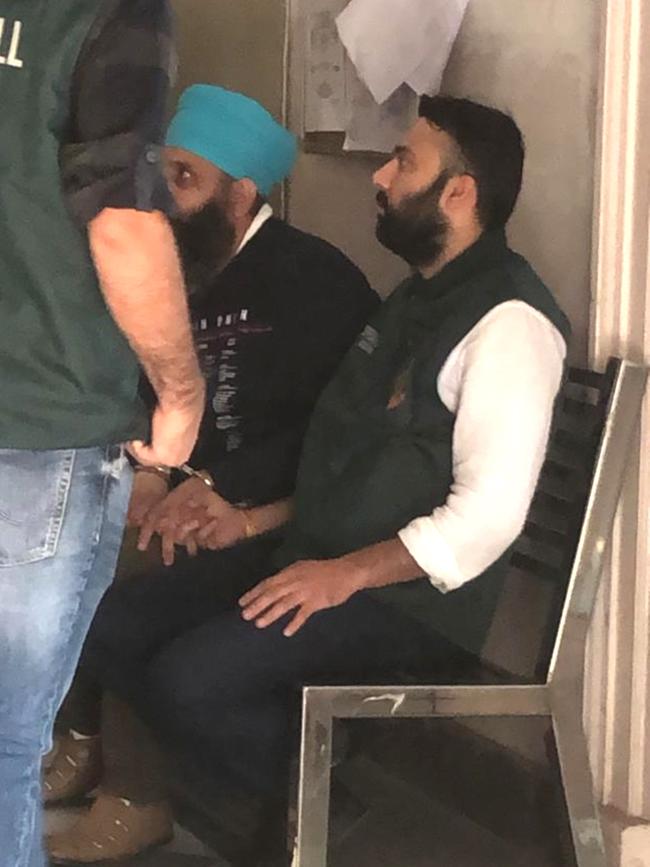 The arrest of Rajwinder Singh in India. Picture: Supplied