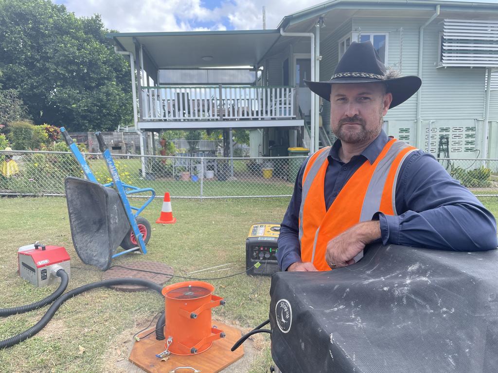 TCC Water and Resource Recovery general manager Travis Richards praised Wulguru residents for their co-operation with smoke testing. Picture: Leighton Smith.