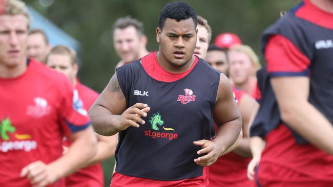 Taniela Tupou is put through his paces at Ballymore.