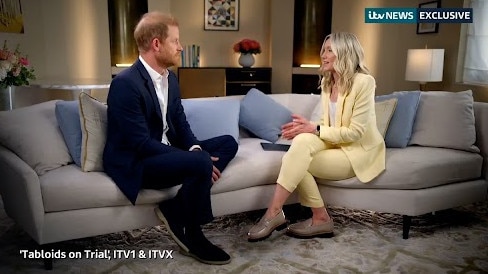 Harry sits down for a rare TV interview. Picture: ITV