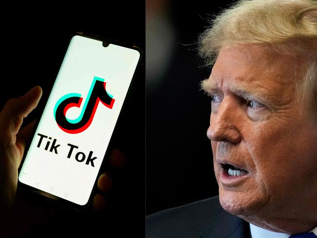 Donald Trump is seeking to pause the law threatening a TikTok ban. Picture: Antonin UTZ and Seth Wenig / various sources / AFP