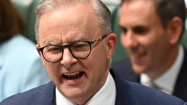 CANBERRA, AUSTRALIA, NewsWire Photos. FEBRUARY 15, 2024: Prime Minister Anthony Albanese during Question Time at Parliament House in Canberra. Picture: NCA NewsWire / Martin Ollman