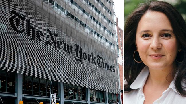 Bari Weiss has left her position as a columnist at The New York Times amid a growing conflict over free speech at the publication. Picture: AFP