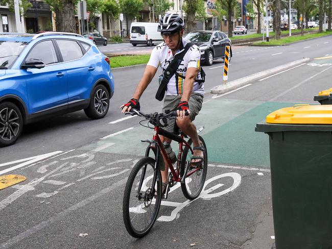 Separated bike lanes have proven a controversial addition to the City of Melbourne. Picture: Ian Currie