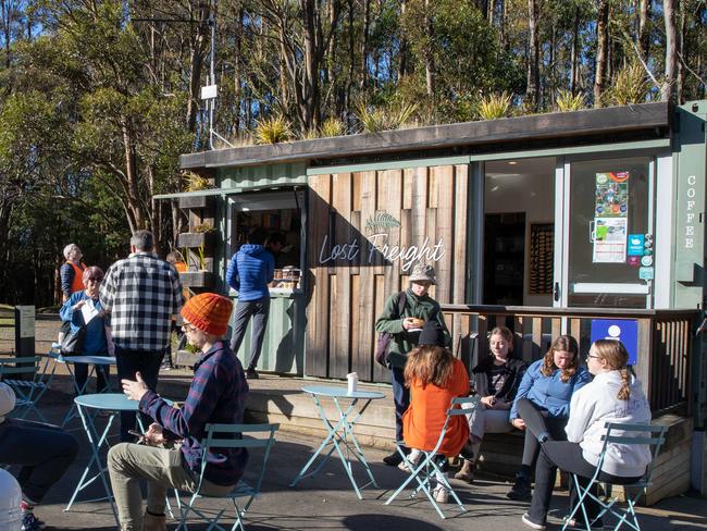 Lost Freight Cafe at kunanyi/Mt Wellington is a popular spot for visitors to the mountain. Picture: Linda Higginson