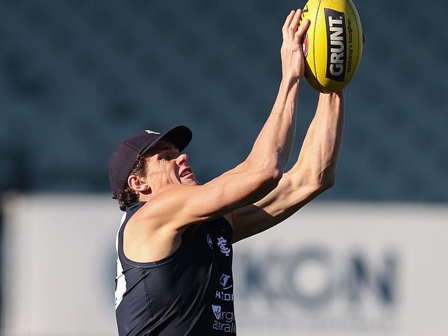 Carlton AFL training at Ikon Park, Melbourne.  08/07/2021.  Charlie Curnow of the Blues at training today   .  Pic: Michael Klein