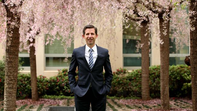 Education Minister Senator Simon Birmingham at Parliament House in Canberra. Picture: KYM SMITH