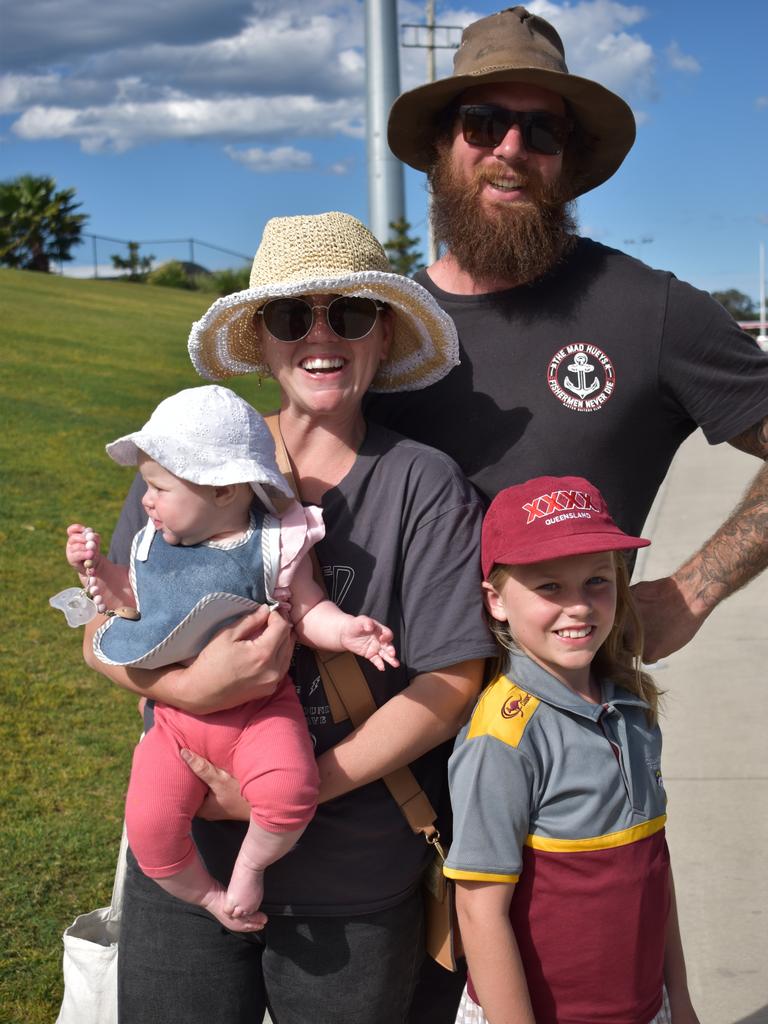 Kaity, Tyron, Frankie and Macey Mangold at the Sunshine Coast Rugby League Finals 2022.