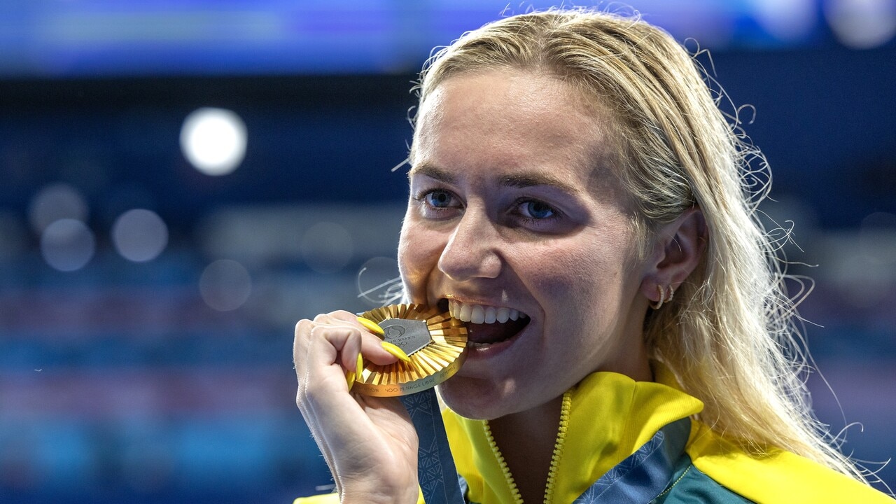 ‘Choccie got me through’: Ariarne Titmus’ Freddo reward after gold medal win