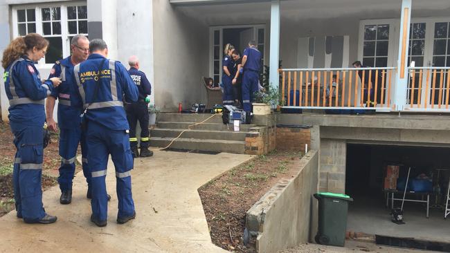 Emergency crews treated the family of five on Hazel St, Georges Hall, for carbon monoxide on Monday. Picture: Fire and Rescue NSW