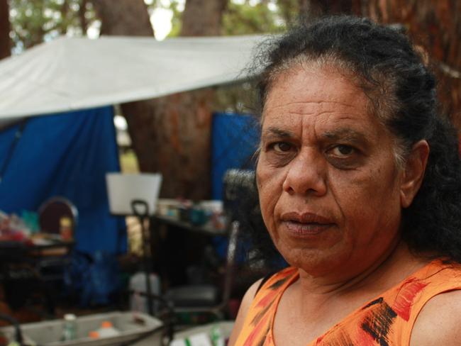 Melinda Mumbulla has gone back to her traditional aboriginal roots after living at the campsite for two months. Picture: Tom McGann.