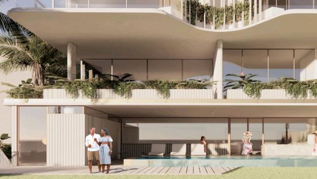 Artist impression the proposed private beach club.