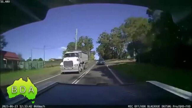 Video shows truck driver allegedly driving dangerously