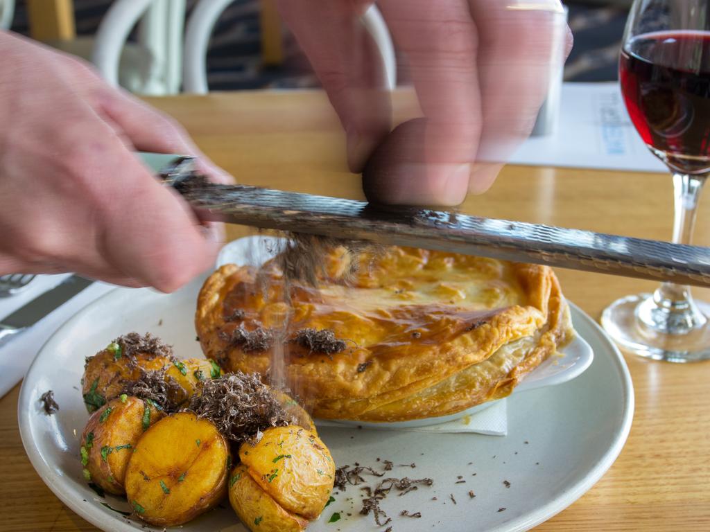 Fish and lobster mornay pie with truffled potatoes at Watergrill Abbostford.