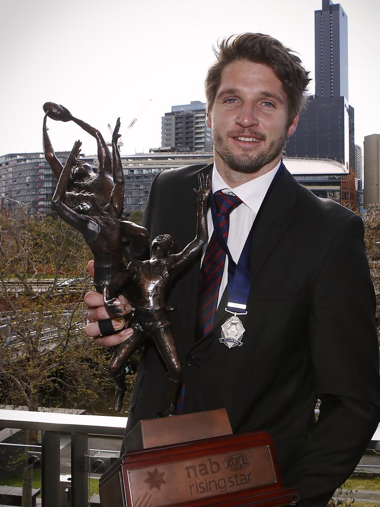 Jesse Hogan won the 2015 Rising Star at Melbourne. Picture: Wayne Ludbey