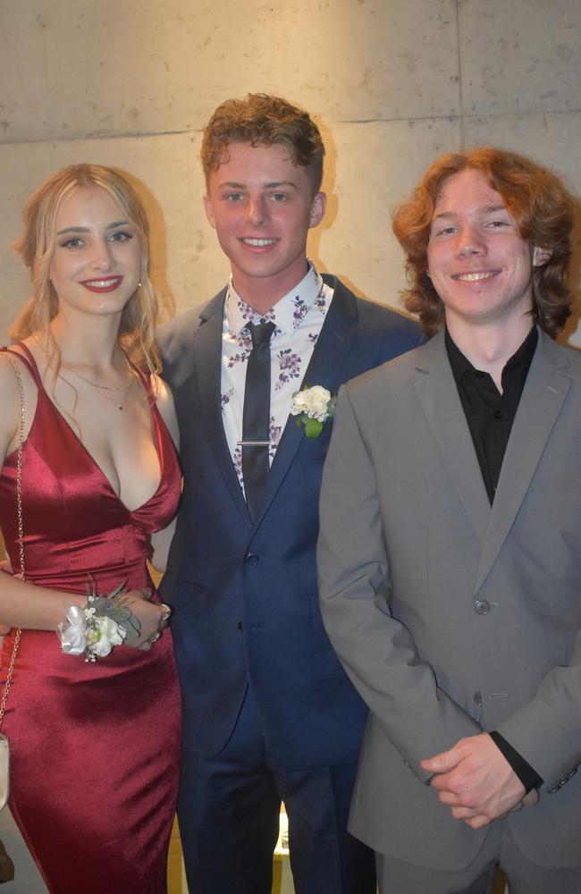 Abigail, Kieran and Mason at the 2022 Chancellor State College formal.