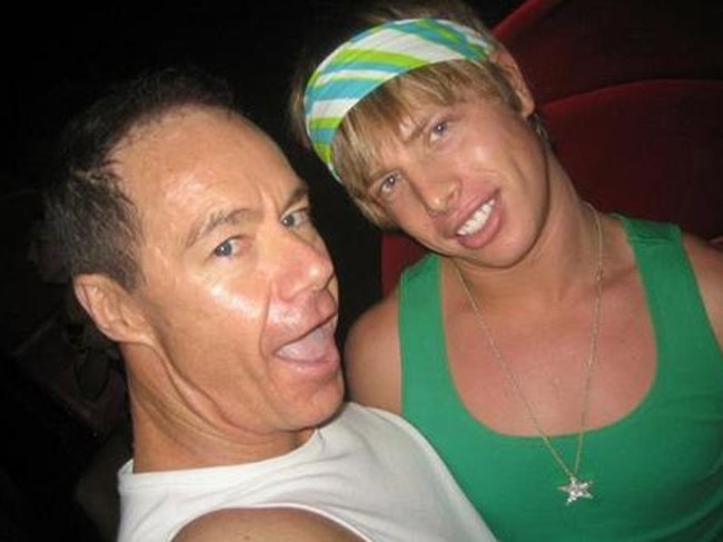 Michael Atkins and his former boyfriend Matthew Leveson. Picture: Supplied