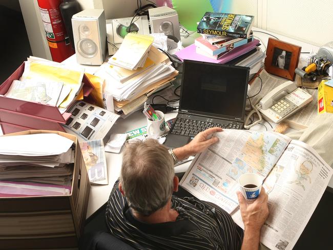 Divide and conquer: the battle for desk space sovereignty is waged daily.