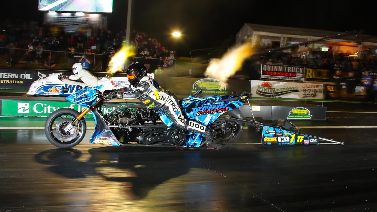 Top Fuel Bike racer Chris Matheson. Picture: Dave Reid/dragphotos.com.au