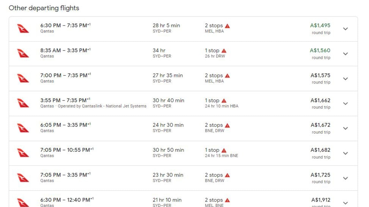 WA border Perth flight prices spike after reopening