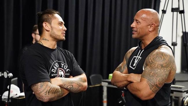 Australian WWE wrestler daniel Vidot and The Rock