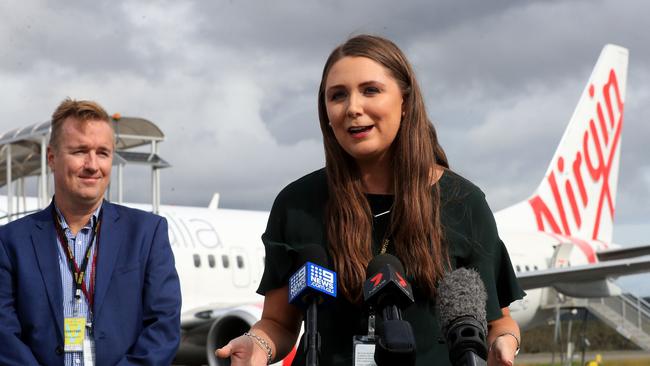 Meaghan Scanlon MP member for Gaven and Deputy Tourism Minister — new flights means new jobs. Photo: Scott Powick.