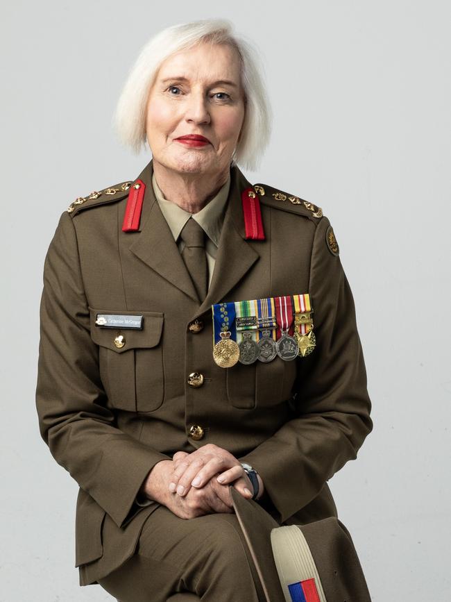 Catherine McGregor as she appears in a portrait exhibit at Qtopia Sydney. Picture Brendan Read