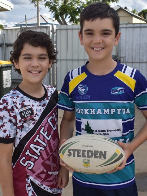 Cruz and Colte Nolan at the CQ Capras home games at Rockhamptonâ€™s Browne Park on March 26, 2022.