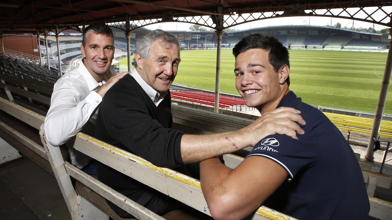 Stephen, Serge and Jack Silvagni in 2015. Picture: David Caird.