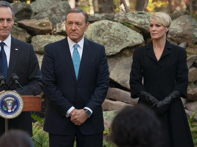 Kevin Spacey and Robin Wright in ‘House of Cards’.