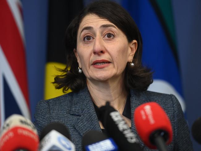 Premier Gladys Berejiklian resigns after ICAC investigation announcement. Picture: NCA NewsWire / Jeremy Piper