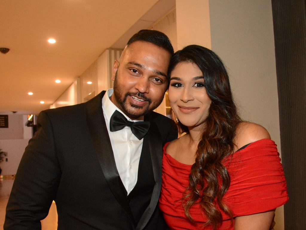 Sitharthan Thavarajah and Thivea Kumarendran at the Perry Cross 'Everything is Possible' Ball at The Star Gold Coast. Picture: Regina King