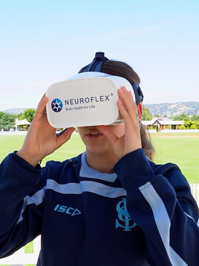 Former Sturt SANFLW player Tiah Hough walked away from football after the NeuroFlex technology gave her more clarity about her concussion injuries. Picture: supplied