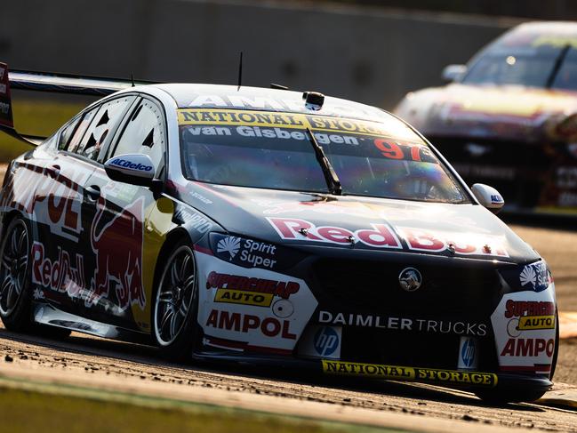 DARWIN, AUSTRALIA - JUNE 20: (EDITORS NOTE: A polarizing filter was used for this image.) Shane van Gisbergen drives the #97 Red Bull Ampol Holden Commodore ZB during race 3 of the Darwin Triple Crown which is part of the 2021 Supercars Championship, at Hidden Valley Raceway on June 20, 2021 in Darwin, Australia. (Photo by Daniel Kalisz/Getty Images)