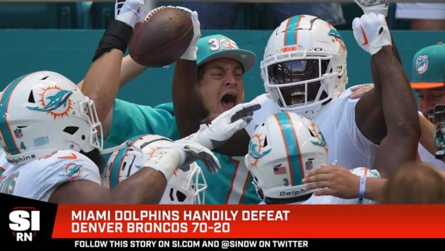 Miami Dolphins Dominate Denver Broncos with 70-20 Victory