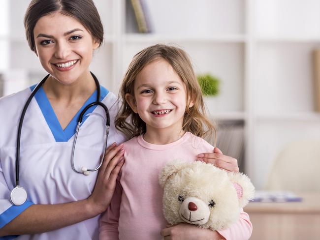 A little girl visits the doctor and has private health insurance cover. Picture: iStock.