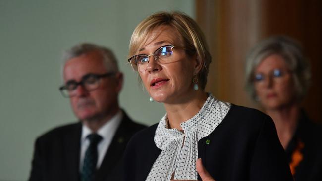 Independent Member for Warringah Zali Steggall at a press conference at Parliament House in Canberra, Monday, February 10, 2020. Zali Steggall, along with her fellow crossbenchers Rebekha Sharkie, Helen Haines and Andrew Wilkie, who are supporting the bill. Picture: Mick Tsikas.