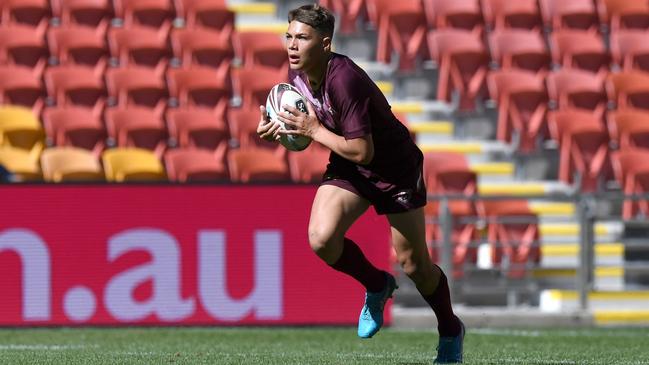 Nerang Roosters product Reece Walsh captained Queensland under-16s against NSW and was one of seven Gold Coasters in the side. Photo: QRL