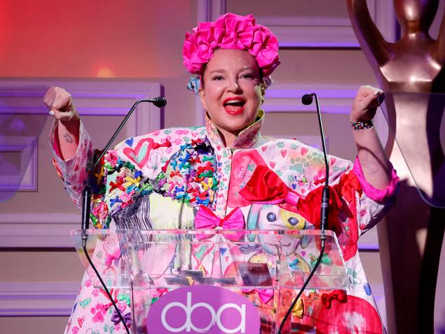 Sia presented an award to her surgeon at the high-profile beauty awards. Picture: Frazer Harrison/Getty Images/AFP