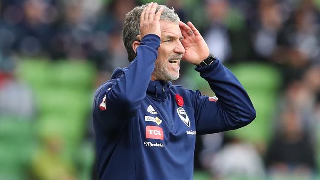 Former Adelaide United manager Marco Kurz, now of Melbourne Victory, led the Reds to an FFA Cup triumph and the cusp of a grand final berth. Picture: AAP Image/David Crosling