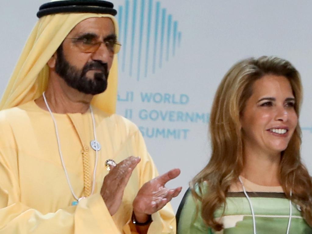 Sheikh Mohammed bin Rashid al-Maktoum (L), and his former wife Princess Haya bint al-Hussein in 2018. Picture: AFP